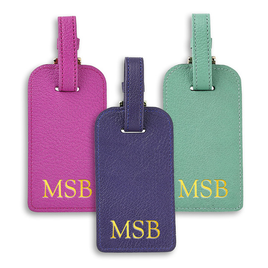 Personalized Refined Leather Luggage Tags